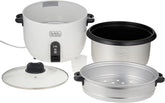 Black+Decker, 1100W, 2.8 L 11 Cup Rice Cooker, White, RC2850
